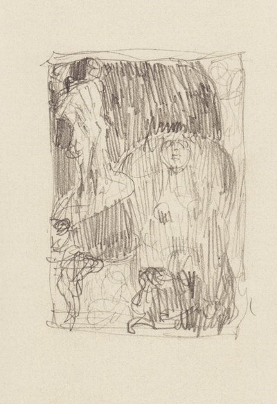 The Sphinx with Knowledge, Globe, Loving Couple, Old Desperate Man by Gustav Klimt